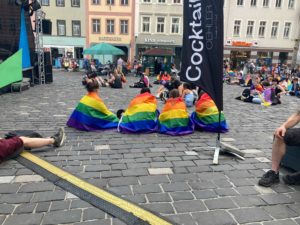 Auf dem Markt kam man ins Gespräch. Foto: Vanessa Gregor