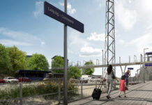 So soll es einmal aussehen: Die Fußgängerbrücke am S-Bahnhof Connewitz wird ab Anfang 2024 erweitert.