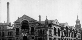 Die historische Markthalle am Wilhelm-Leuschner-Platz (Aufnahme von 1899) soll als Vorbild für den Neubau dienen. Sie war im Zweiten Weltkrieg zerstört worden