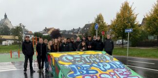 In Geithain haben Schüler ein Graffitiprojekt umgesetzt.