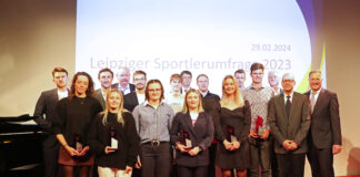 Alle auf einen Blick: Diese Athletinnen und Athleten wurden bei der Leipziger Sportlerehrung ausgezeichnet. Foto: Jan Kaefer/SSB Leipzig