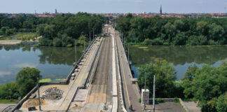 Die Zeppelinbrücke in der Jahnallee in Leipzig ist derzeit noch Baustelle. Foto: Andre Kempner