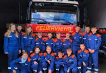 Die Freude über die neuen Uniformen ist bei den Mitgliedern der Jugendfeuerwehr Audenhain groß. Foto: privat