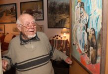 Herzlich willkommen in Grünau: Hier ist der Maler Jürgen Leidert seit vier Jahrzehnten zu Hause. Foto: André Kempner