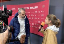 Kinderreporterin Matilda konnte bei einem RB-Spiel unter anderem Trainer Marco Rose interviewen. Foto: privat